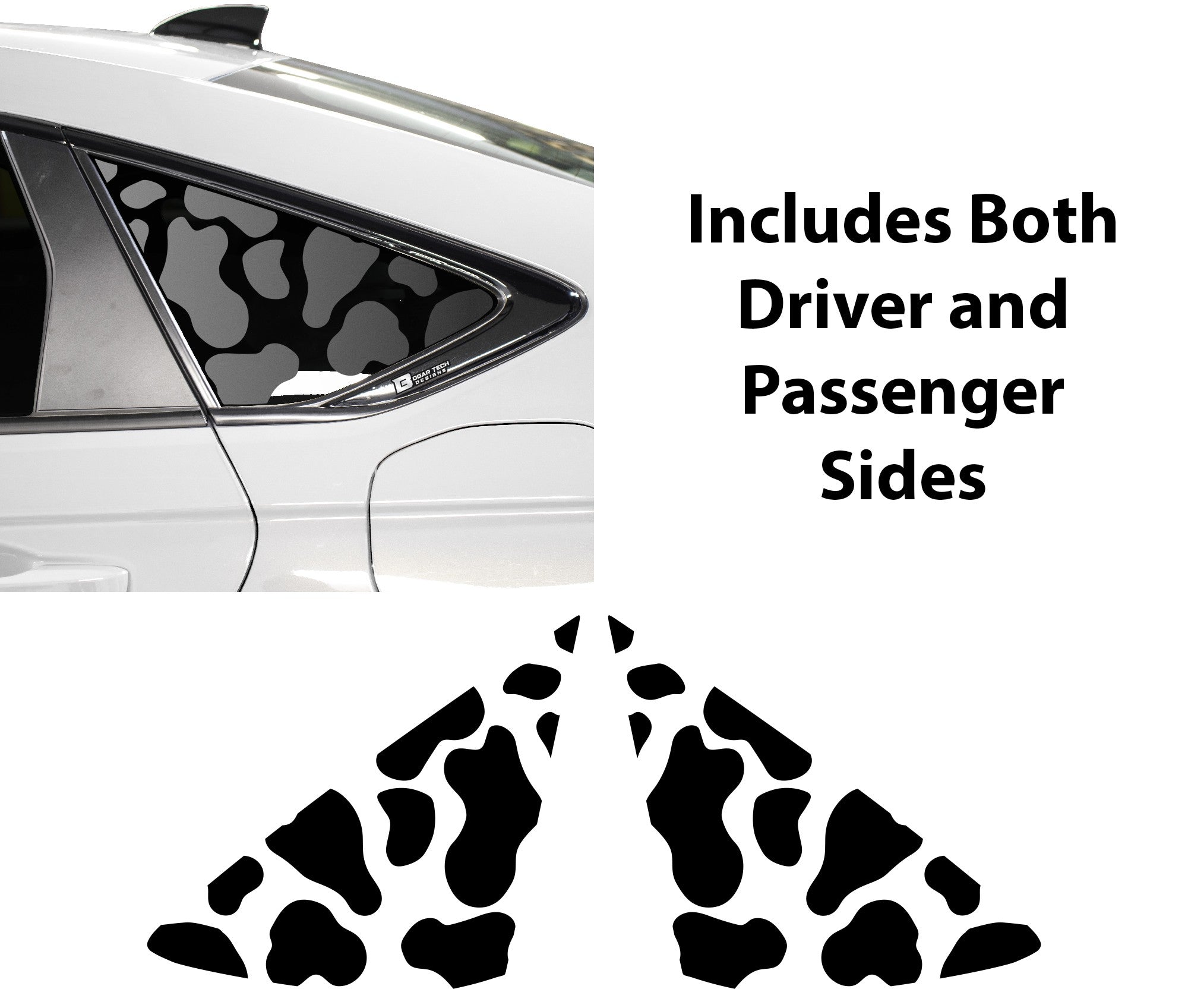 Honda Accord 2023-2026 Animal Leopard Cheetah Cow Window Vinyl Decal Stickers