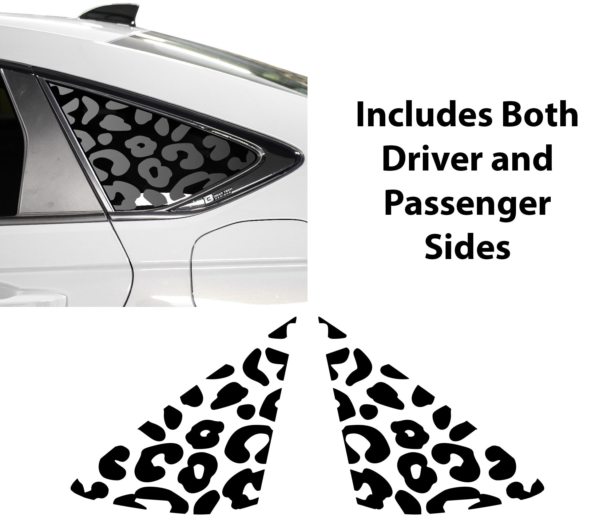 Honda Accord 2023-2026 Animal Leopard Cheetah Cow Window Vinyl Decal Stickers