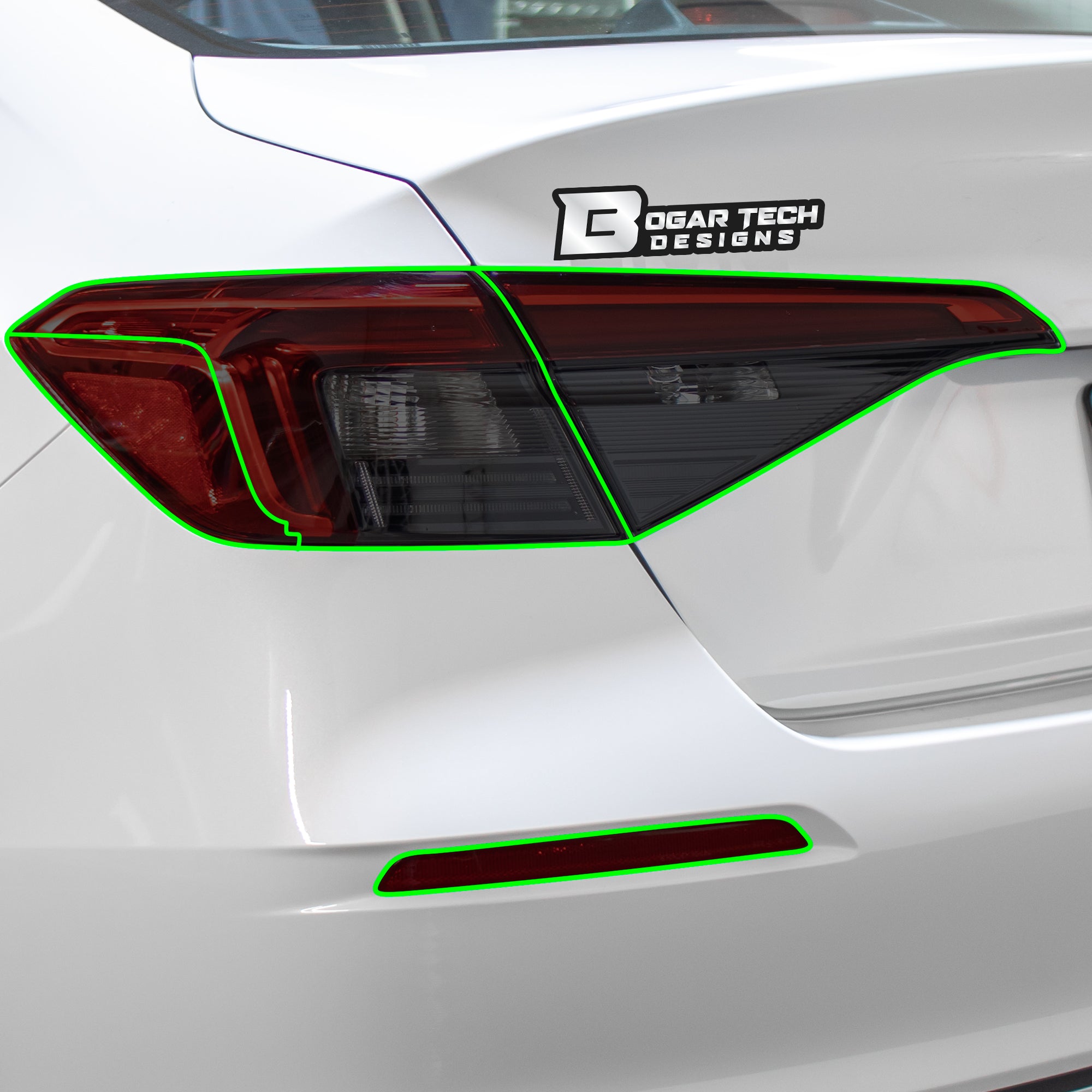 HeadLight Reverse Light Reflector Taillight Smoke Tint Overlay Fits Honda Civic Sedan Hatchback 2022 - 2025 - Bogar Tech Designs