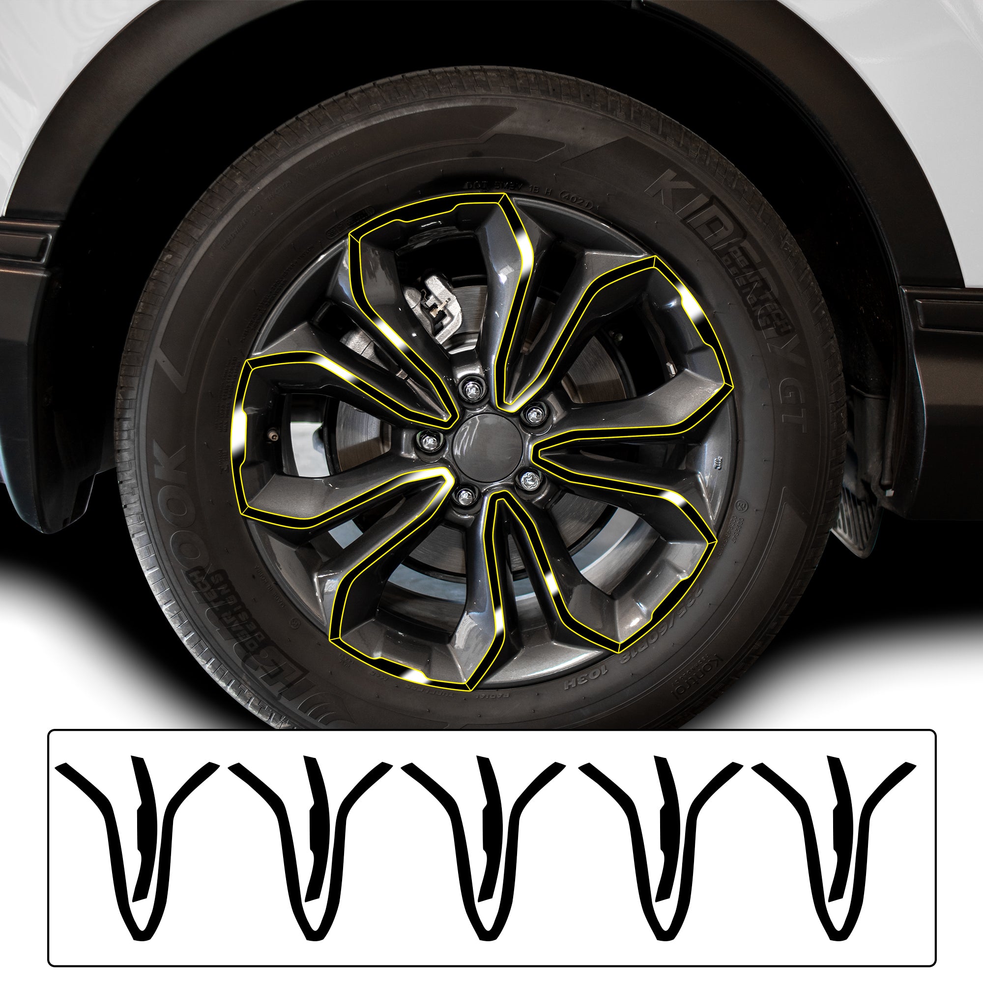Vinyl Chrome Delete Wheel Sides Front Rear Trunk Trim Blackout Decal Stickers Overlay Film Fits Honda CR - V 2017 - 2022 - Bogar Tech Designs
