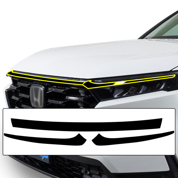 Grille Side Window Vinyl Chrome Delete Trim Blackout Decal Stickers Overlay Film Fits Honda CR-V 2023 2024 2025