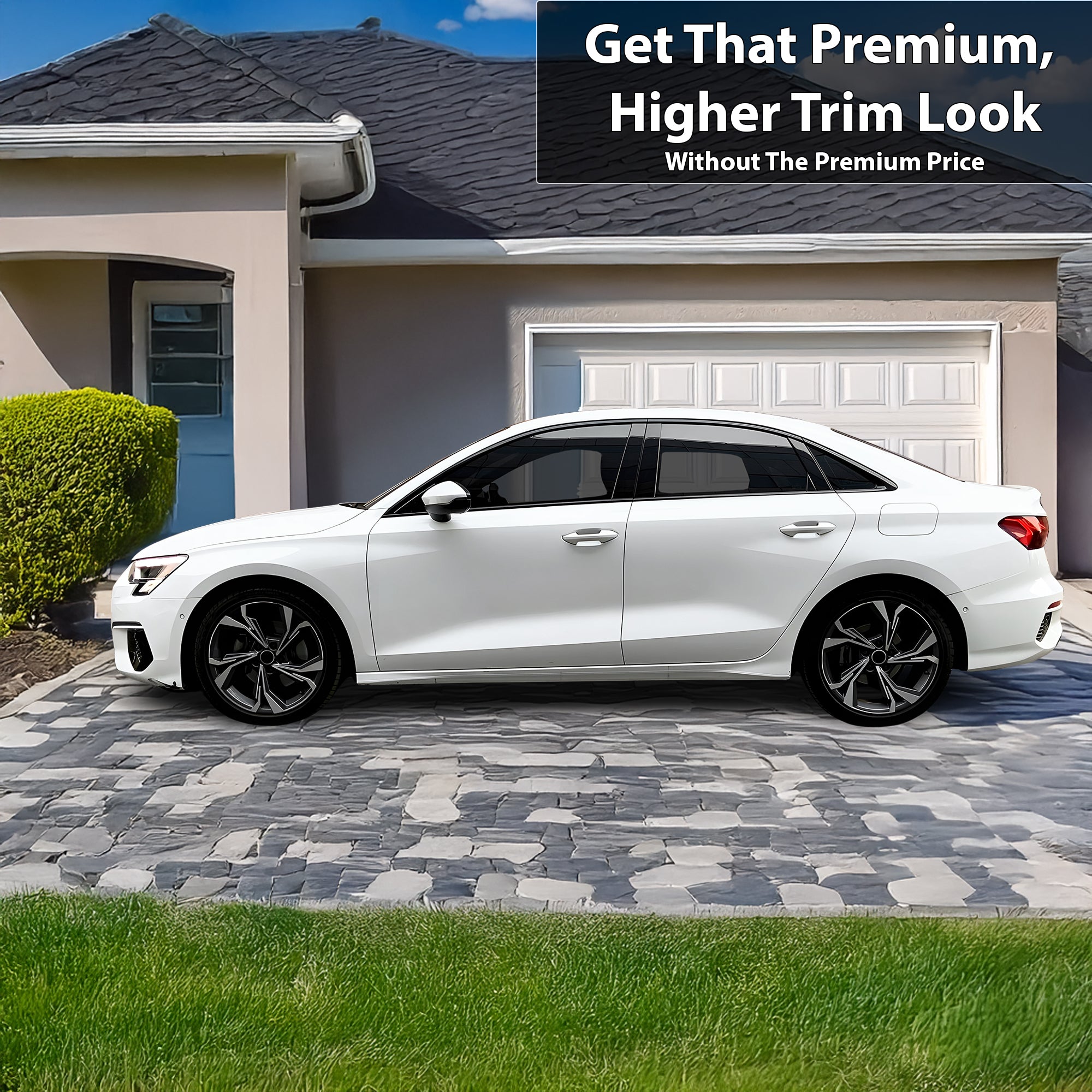 Vinyl Chrome Delete Grille Window Wheel Blackout Decal Stickers Overlay Film Fits Audi A3 2022 - 2025 - Bogar Tech Designs