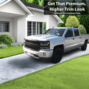 Vinyl Chrome Delete Grille Side Window Rear Blackout Decal Stickers Overlay Film Fits Chevy Silverado 1500 2014-2018