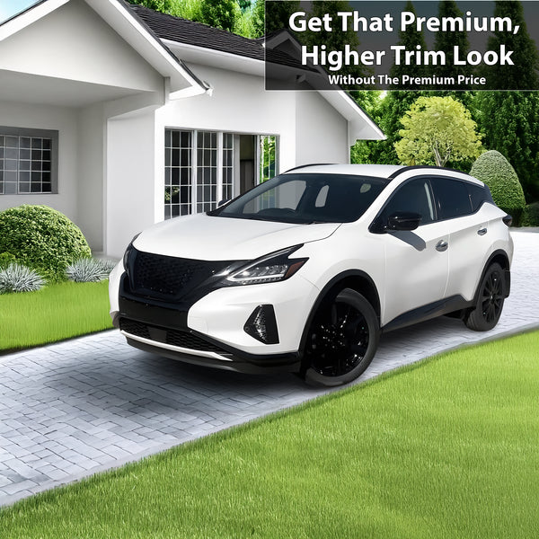 Vinyl Chrome Delete Grille Side Window Rear Blackout Decal Stickers Overlay Film Fits Nissan Murano - Bogar Tech Designs