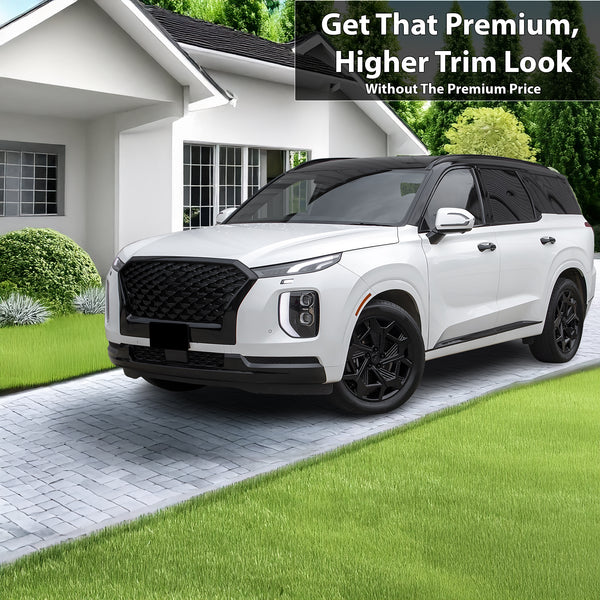 Side Window Skirt Vinyl Chrome Delete Trim Blackout Decal Stickers Overlay Film Fits Hyundai Palisade 2020 - 2025 - Bogar Tech Designs