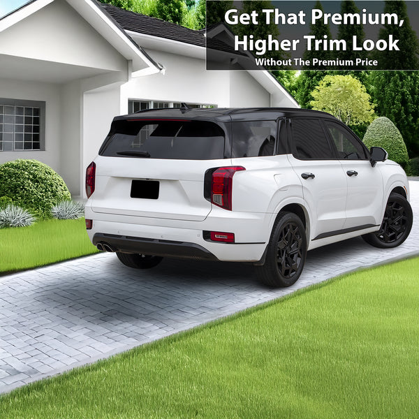 Side Window Skirt Vinyl Chrome Delete Trim Blackout Decal Stickers Overlay Film Fits Hyundai Palisade 2020 - 2025 - Bogar Tech Designs