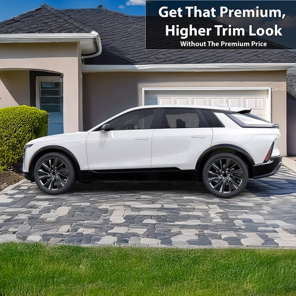 Vinyl Chrome Delete Grille Side Window Rear Blackout Decal Stickers Overlay Film Fits Cadillac Lyriq 2023 - 2025 - Bogar Tech Designs