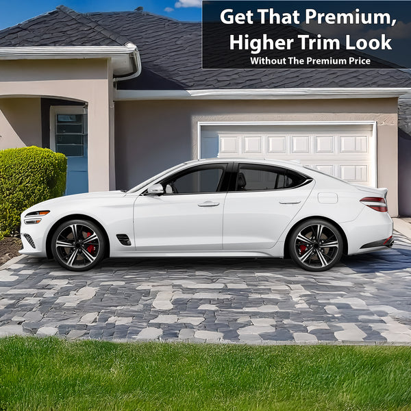 Vinyl Chrome Delete Side Window Trim Blackout Decal Stickers Overlay Film Fits Genesis GV70 2022-2025