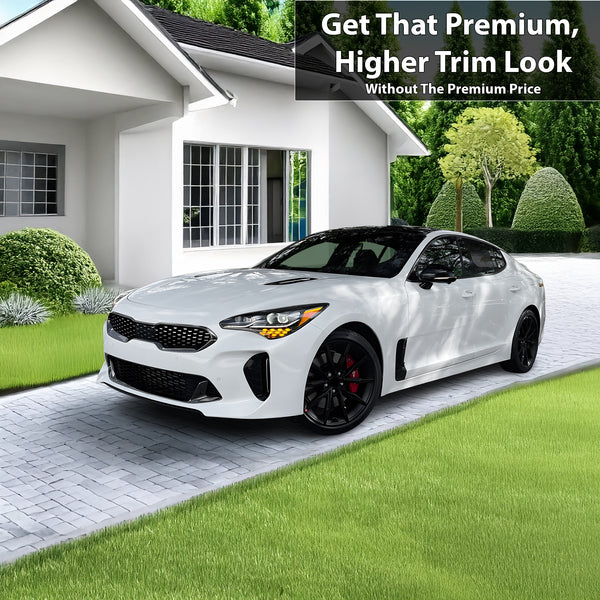 Fits KIA Stringer 2018-2023 Vinyl Chrome Delete Grille Blackout Decal Stickers Overlay Film