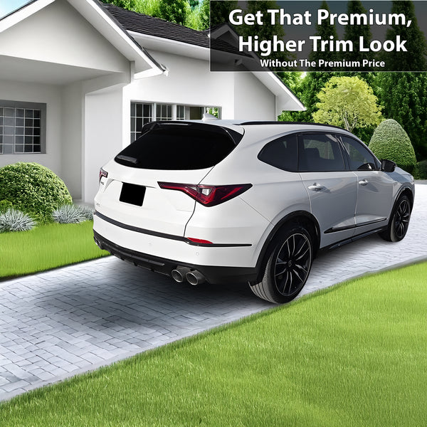 Vinyl Chrome Delete Grille Side Window Rear Blackout Decal Stickers Overlay Film Fits Acura MDX 2022-2025
