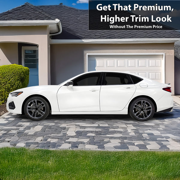 Vinyl Chrome Delete Grille Side Window Wheel Blackout Decal Stickers Overlay Film Fits Acura TLX 2021-2025