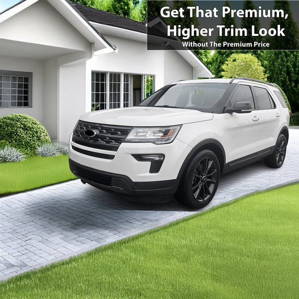 Vinyl Chrome Delete Grille Window Wheel Blackout Decal Stickers Overlay Film Fits Ford Explorer 2016 - 2019 - Bogar Tech Designs