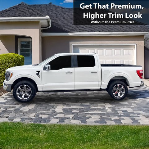 Ford F-150 2021-2026 Blackout Chrome Delete Kit - Precut Gloss Black V