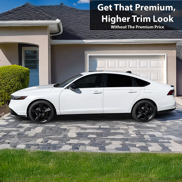 Vinyl Chrome Delete Wheel Side Window Trim Blackout Decal Stickers Overlay Film Fits Honda Accord Sedan 2023 - 2025 - Bogar Tech Designs