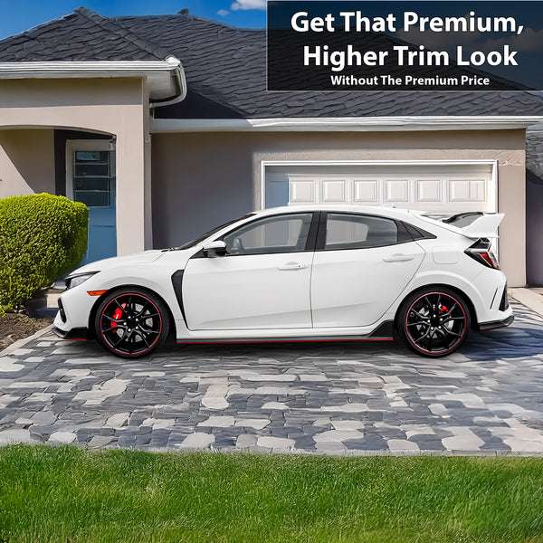 Vinyl Chrome Delete Grille Side Wheel Window Blackout Decal Stickers Overlay Film Fits Honda Civic 2016 - 2021 - Bogar Tech Designs