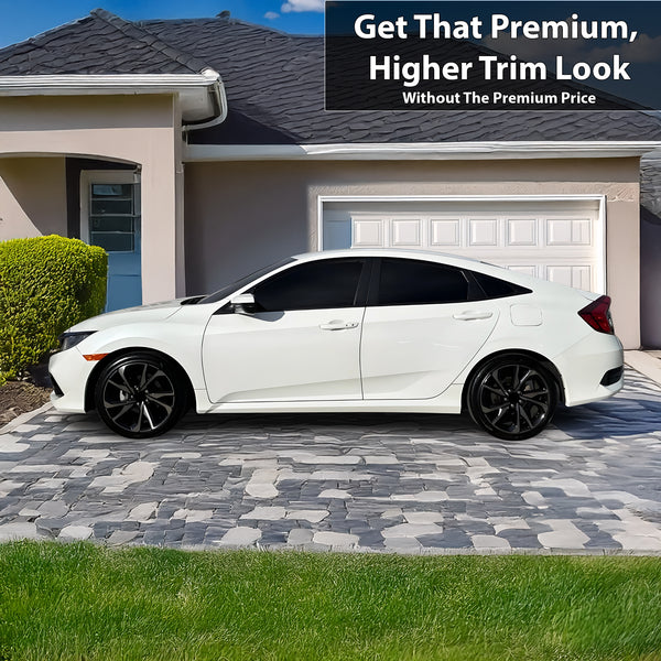 Vinyl Chrome Delete Grille Side Wheel Window Blackout Decal Stickers Overlay Film Fits Honda Civic 2016 - 2021 - Bogar Tech Designs