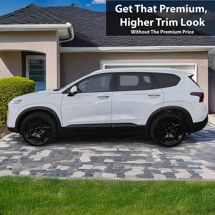 Vinyl Chrome Delete Wheel Rim Front Grille Trim Blackout Decal Stickers Overlay Film Fits Hyundai Santa Fe 2019 - 2023 - Bogar Tech Designs