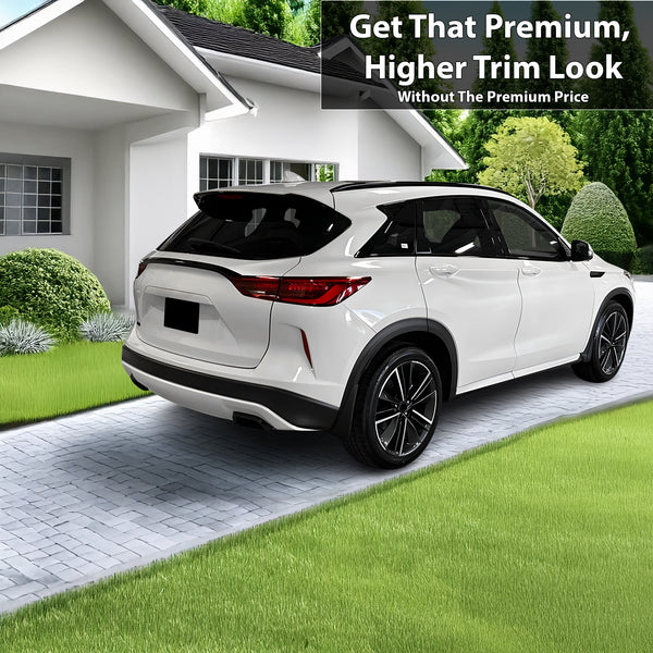Vinyl Chrome Delete Grille Side Window Rear Blackout Decal Stickers Overlay Film Fits Infiniti QX50 2019 - 2025 - Bogar Tech Designs