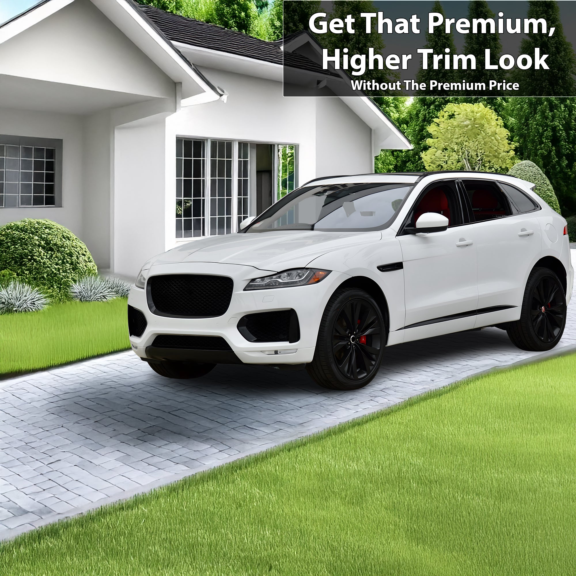 Jaguar F-Pace 2017-2026 Blackout Chrome Delete Kit – Precut Gloss