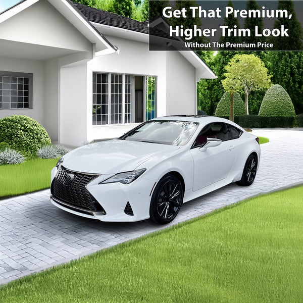 Vinyl Wrap Chrome Delete Grille Side Window Blackout Decal Stickers Overlay Film Fits Lexus RC 2015 - 2025 - Bogar Tech Designs