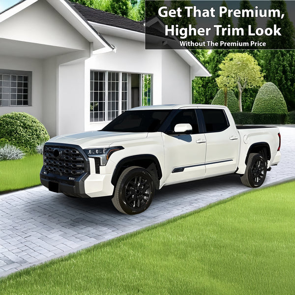 Vinyl Chrome Delete Wheel Front Grille Rear Bumper Trim Blackout Decal Stickers Overlay Film Fits Toyota Tundra 2022-2025
