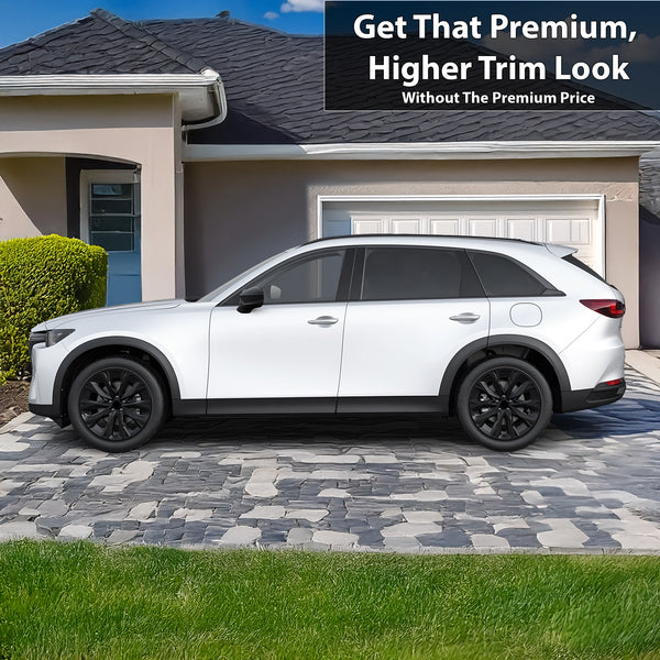 Vinyl Chrome Delete Side Window Trim Front Grille Blackout Decal Stickers Overlay Film Fits Mazda CX - 90 2024 - 2025 - Bogar Tech Designs