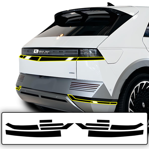 Vinyl Chrome Delete Wheel Front Rear Bumper Trim Blackout Decal Stickers Overlay Film Fits Hyundai Ioniq 5 2022 - 2025 - Bogar Tech Designs