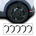 Vinyl Chrome Delete Wheel Front Rear Bumper Trim Blackout Decal Stickers Overlay Film Fits Hyundai Ioniq 5 2022 - 2025 - Bogar Tech Designs