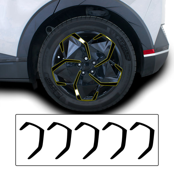 Vinyl Chrome Delete Wheel Front Rear Bumper Trim Blackout Decal Stickers Overlay Film Fits Hyundai Ioniq 5 2022 - 2025 - Bogar Tech Designs