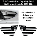 American Flag Rear Quarter Window Vinyl Decal Stickers Fits Hyundai Santa Fe 2019 - 2023 - Bogar Tech Designs