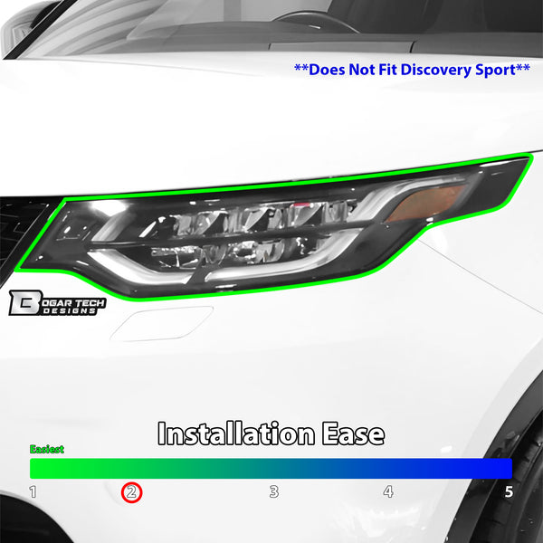 Full Headlight Taillight Precut Smoked PPF Tint Kit Film Overlay Fits Land Rover Discovery 2017 - 2024 - Bogar Tech Designs
