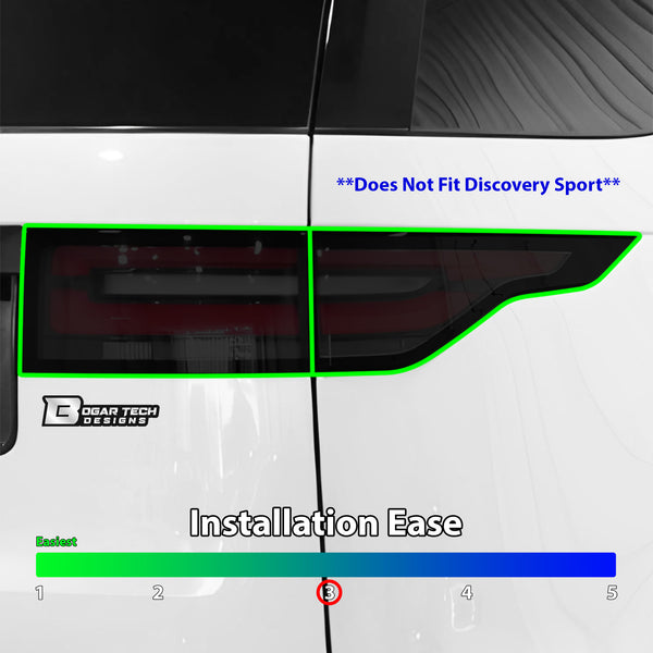 Full Headlight Taillight Precut Smoked PPF Tint Kit Film Overlay Fits Land Rover Discovery 2017 - 2024 - Bogar Tech Designs
