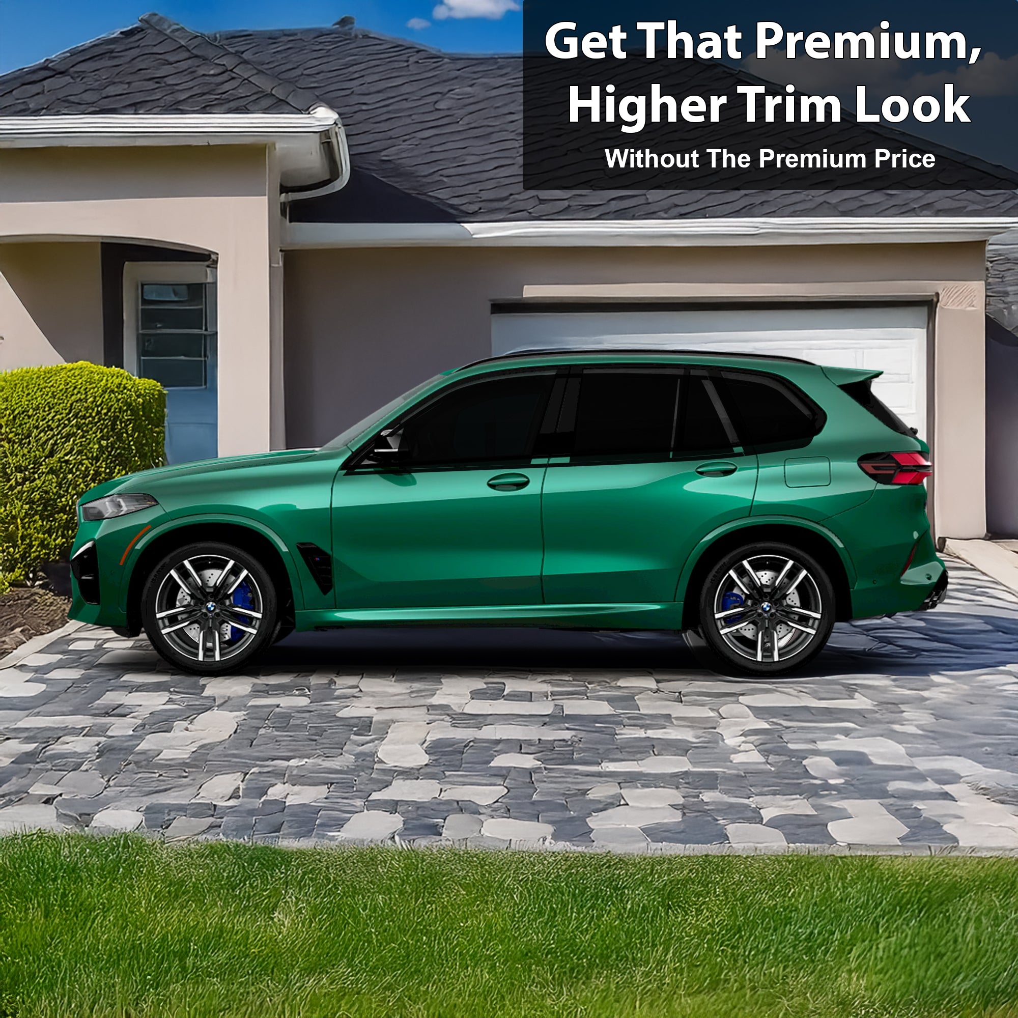 Vinyl Chrome Delete Grille Side Window Blackout Decal Stickers Overlay Film Fits BMW X5 2019 - 2025 - Bogar Tech Designs