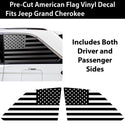 American Flag Window Vinyl Decal Stickers Fits Jeep Grand Cherokee 2022 - 2025Blue Pink Red Green Line - Bogar Tech Designs