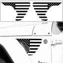 Precut Side Fender Vent American Flag Vinyl Decal Stickers Fits Jeep Wrangler 2018 - 2025and Gladiator 2018 - 2025 - Bogar Tech Designs