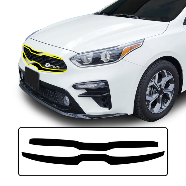 Vinyl Chrome Delete Wheel Front Bumper Grille Trim Blackout Decal Stickers Overlay Film Fits Kia Forte 2019-2024