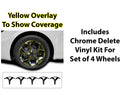 Vinyl Chrome Delete Wheel Front Bumper Grille Trim Blackout Decal Stickers Overlay Film Fits Kia Forte 2019-2024