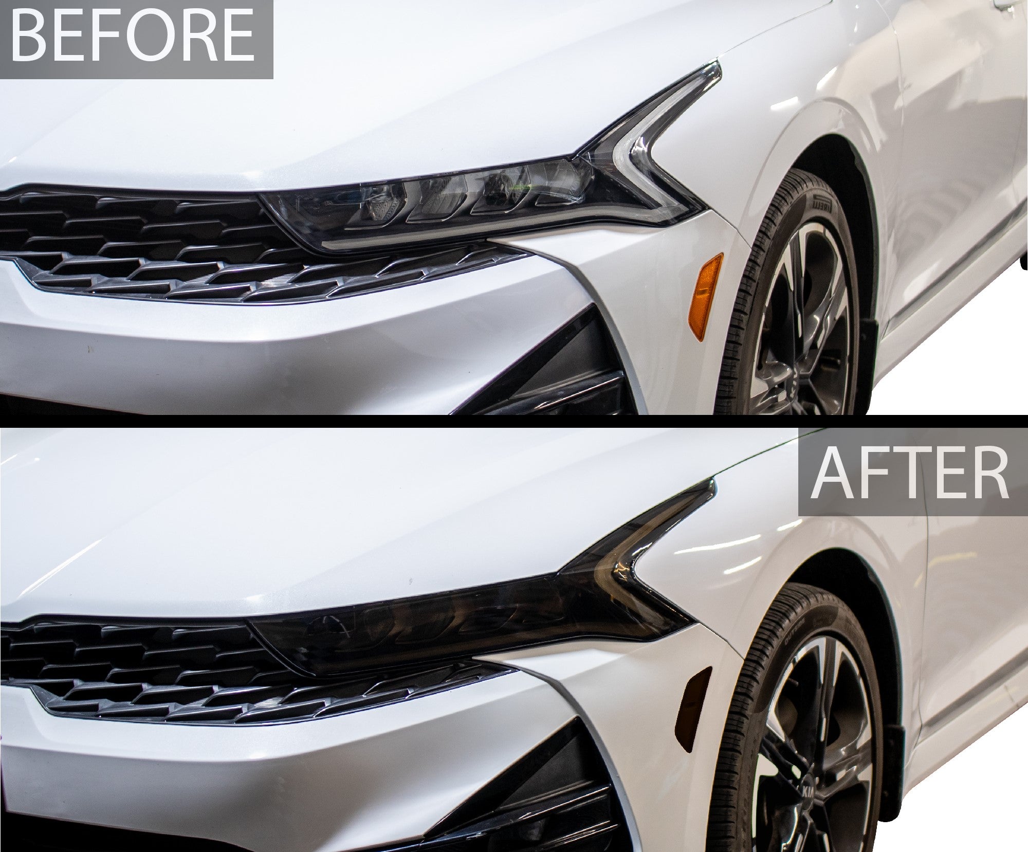 Headlight Taillight Precut Smoked PPF Tint Kit Film Overlay Fits Kia K5 2021 - 2024 - Bogar Tech Designs
