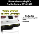 Vinyl Chrome Delete Wheel Sides Front Rear Bumper Trim Blackout Decal Stickers Overlay Film Fits Kia Optima 2016 - 2020 - Bogar Tech Designs