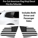 American Flag Window Vinyl Decal Stickers Fits Kia Telluride 2020 2021 2022 2023 2024 2025
