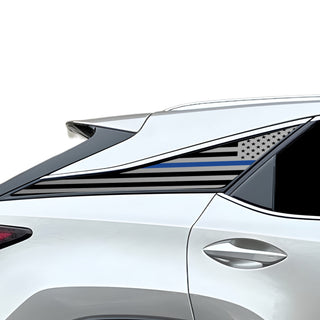 Quarter Window American Flag Vinyl Decal Stickers Fits Lexus RX 2016 - 2022 - Bogar Tech Designs