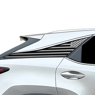 Quarter Window American Flag Vinyl Decal Stickers Fits Lexus RX 2016 - 2022 - Bogar Tech Designs