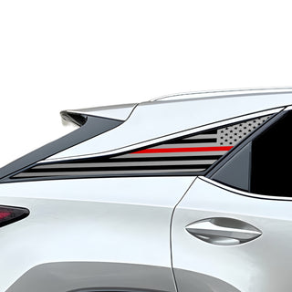 Quarter Window American Flag Vinyl Decal Stickers Fits Lexus RX 2016 - 2022 - Bogar Tech Designs