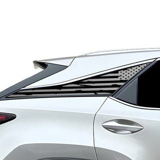 Quarter Window American Flag Vinyl Decal Stickers Fits Lexus RX 2016 - 2022 - Bogar Tech Designs