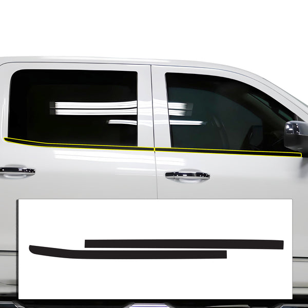 Vinyl Chrome Delete Grille Side Window Rear Blackout Decal Stickers Overlay Film Fits Chevy Silverado 1500 2014-2018