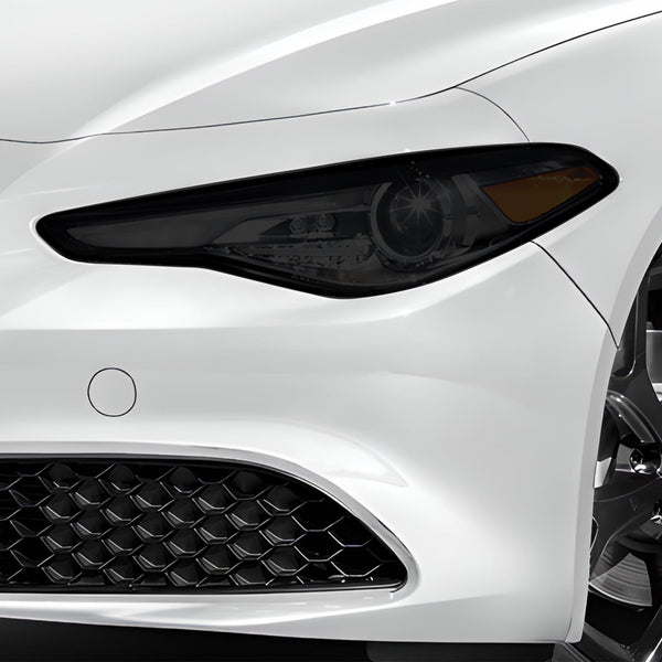 Full Headlight Taillight Precut Smoked PPF Tint Kit Film Overlay Fits Alfa Rome Giulia 2016 - 2025 - Bogar Tech Designs