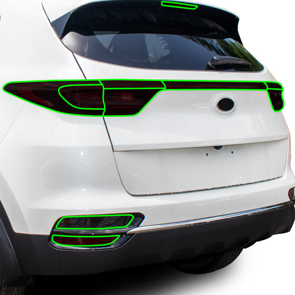 Full Headlight Taillight Precut Smoked PPF Tint Kit Film Overlay Fits Kia Sportage 2017 - 2022 - Bogar Tech Designs