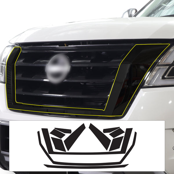 Vinyl Chrome Delete Grille Side Window Rear Blackout Decal Stickers Overlay Film Fits Nissan Armada 2017 - 2024 - Bogar Tech Designs