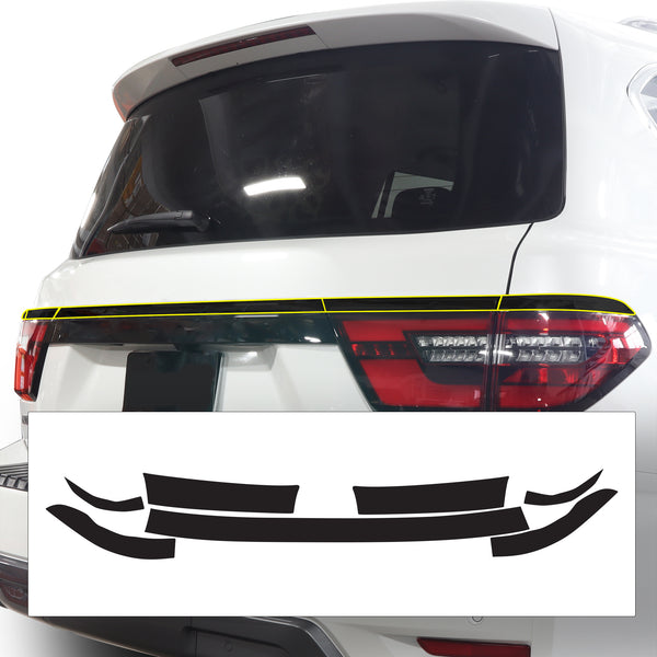 Vinyl Chrome Delete Grille Side Window Rear Blackout Decal Stickers Overlay Film Fits Nissan Armada 2017 - 2024 - Bogar Tech Designs