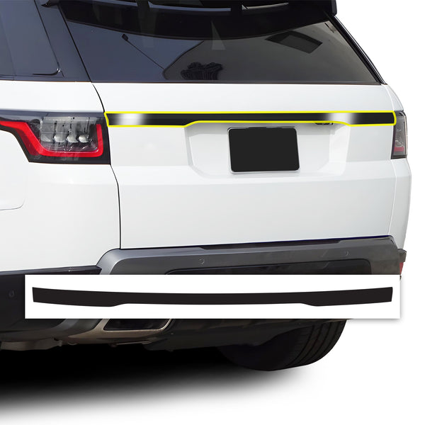 Vinyl Chrome Delete Side Window Front Rear Bumper Wheel Rim Trim Blackout Decal Stickers Overlay Film Fits Range Rover Sport 2018 - 2022 - Bogar Tech Designs